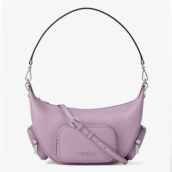 Michael Kors Handbags - MICHAEL KORS Merritt Medium Pebbled Leather Convertible Shoulder Bag
Quartz 
NWT